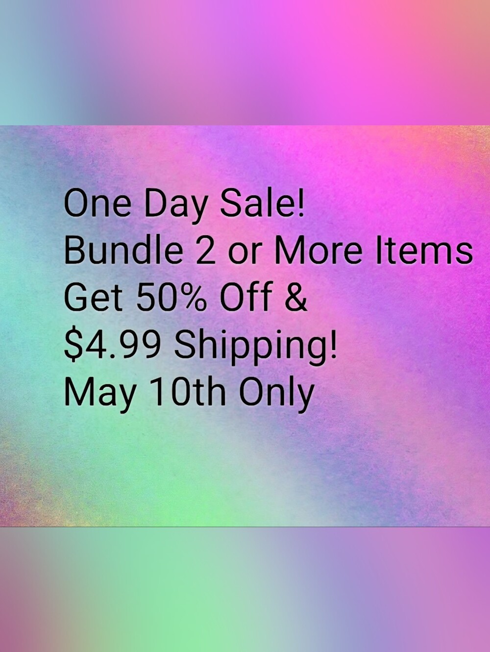 One Day Sale! Ends At Midnight!